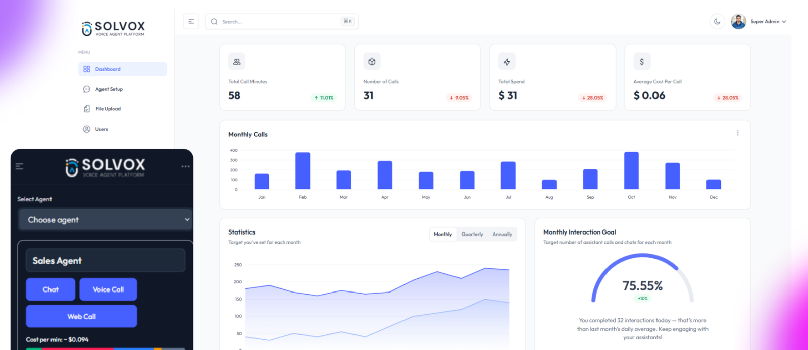 Solvox AI Voice Agent Illustration